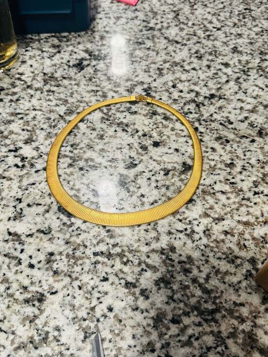 Unbranded Jewelry - Vintage Gold Tone Omega Link Choker Necklace Collar